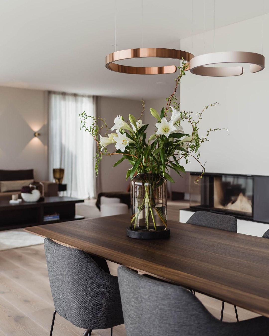 Modern LED Ring Pendant Light Circular Minimalist Chandelier for Living Room and Bedroom
