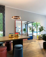 Modern LED Ring Pendant Light Circular Minimalist Chandelier for Living Room and Bedroom