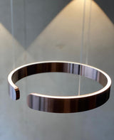 Modern LED Ring Pendant Light Circular Minimalist Chandelier for Living Room and Bedroom