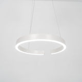 Modern LED Ring Pendant Light Circular Minimalist Chandelier for Living Room and Bedroom