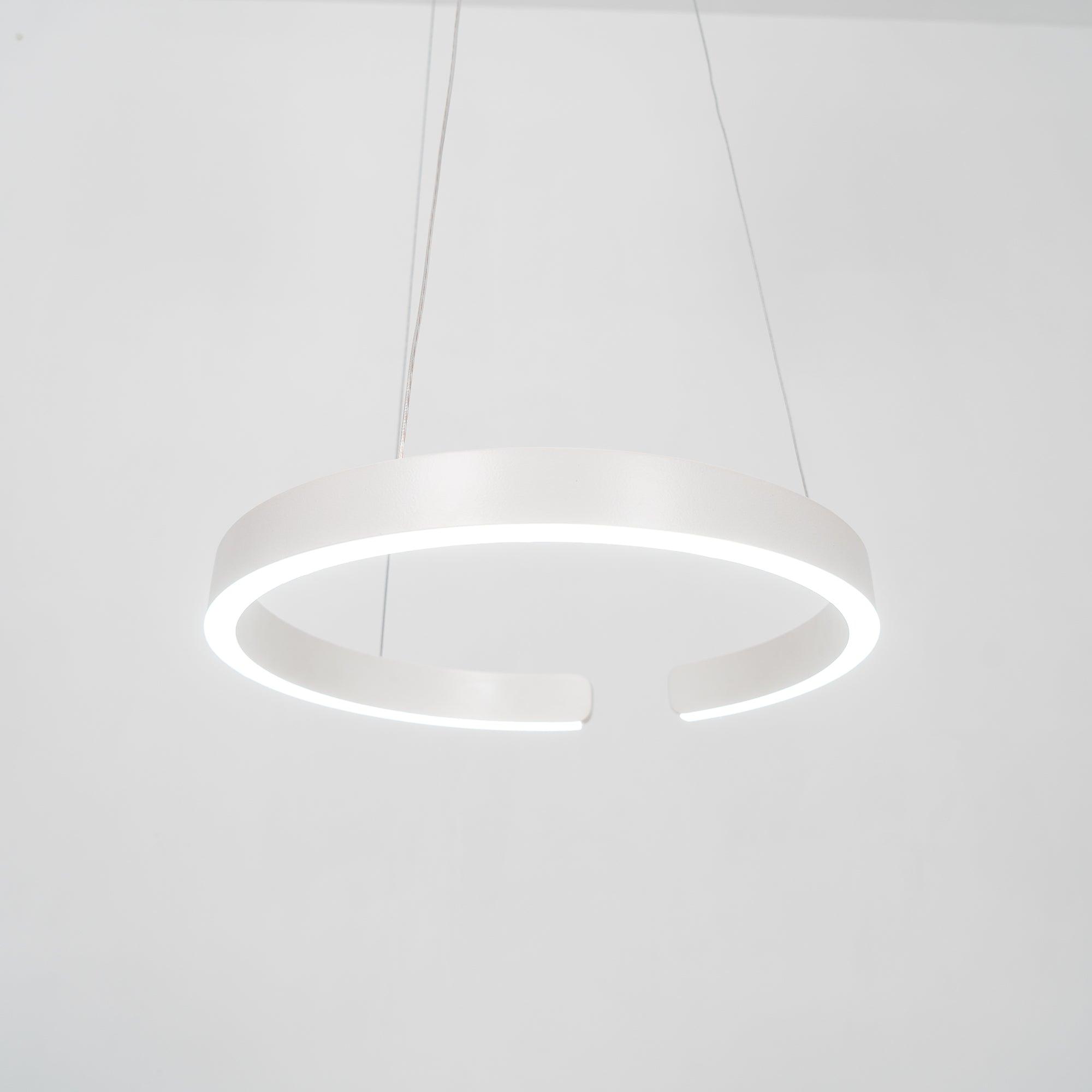 Modern LED Ring Pendant Light Circular Minimalist Chandelier for Living Room and Bedroom
