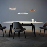 Modern LED Ring Pendant Light Circular Minimalist Chandelier for Living Room and Bedroom