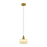 Modern LED Round Pendant Light with Ice Texture Acrylic Shade and 3 Color Dimming