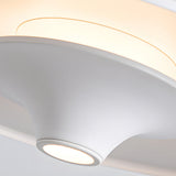 Modern LED Round UFO Pendant Light 13.8 Inch Metal Spaceship Hanging Lamp for Dining Room and Bar