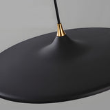 Modern LED Round UFO Pendant Light 13.8 Inch Metal Spaceship Hanging Lamp for Dining Room and Bar