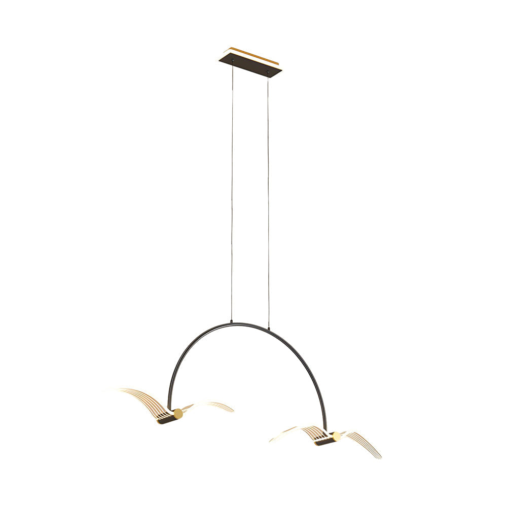 Modern LED Seagull Linear Chandelier Acrylic Pendant Lighting for Dining Room Kitchen Island