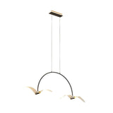 Modern LED Seagull Linear Chandelier Acrylic Pendant Lighting for Dining Room Kitchen Island