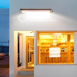 Modern LED Solar Wall Light for Outdoor Signage and Garden Waterproof Adjustable Aluminum Sconce