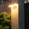 Modern LED Solar Wall Light for Outdoor Signage and Garden Waterproof Adjustable Aluminum Sconce