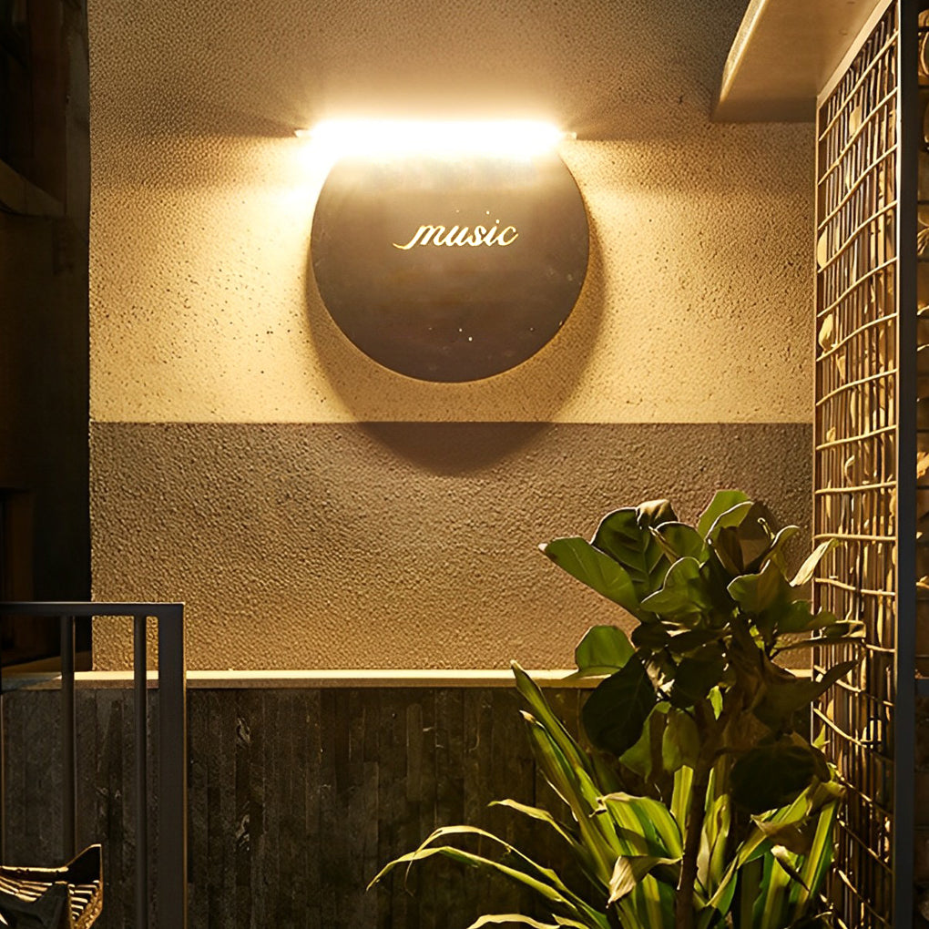 Modern LED Solar Wall Light for Outdoor Signage and Garden Waterproof Adjustable Aluminum Sconce