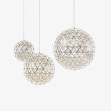 Modern LED Spark Ball Pendant Light Starry Night Fireworks Stainless Steel Chandelier