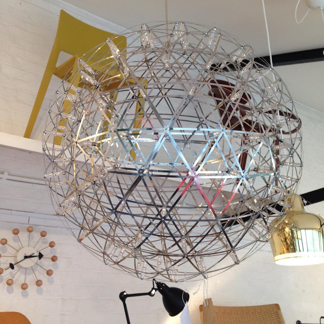 Modern LED Spark Ball Pendant Light Starry Night Fireworks Stainless Steel Chandelier