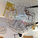 Modern LED Spark Ball Pendant Light Starry Night Fireworks Stainless Steel Chandelier