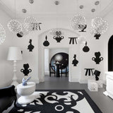 Modern LED Spark Ball Pendant Light Starry Night Fireworks Stainless Steel Chandelier