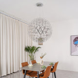 Modern LED Spark Ball Pendant Light Starry Night Fireworks Stainless Steel Chandelier