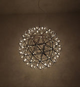 Modern LED Spark Ball Pendant Light Starry Night Fireworks Stainless Steel Chandelier