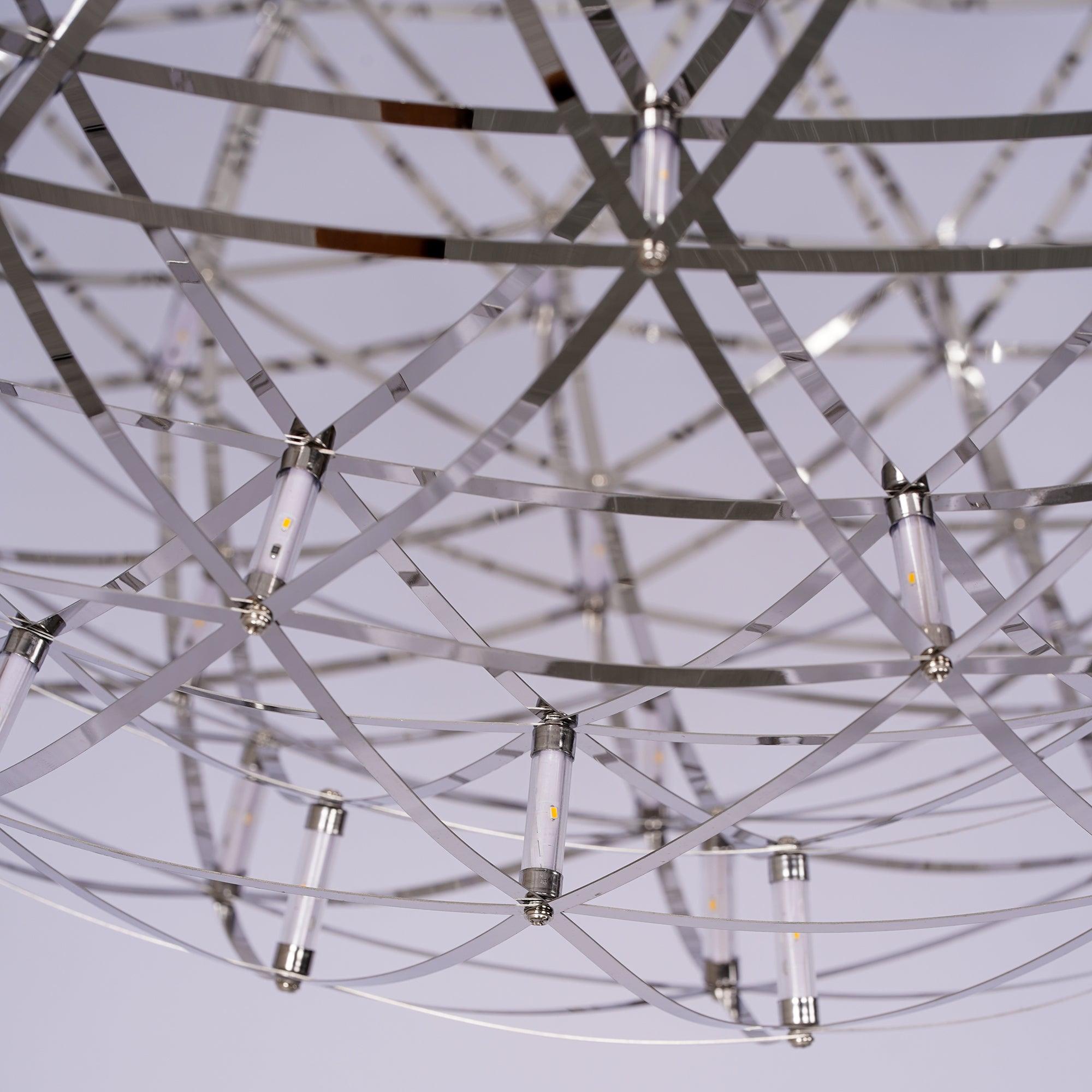 Modern LED Spark Ball Pendant Light Starry Night Fireworks Stainless Steel Chandelier