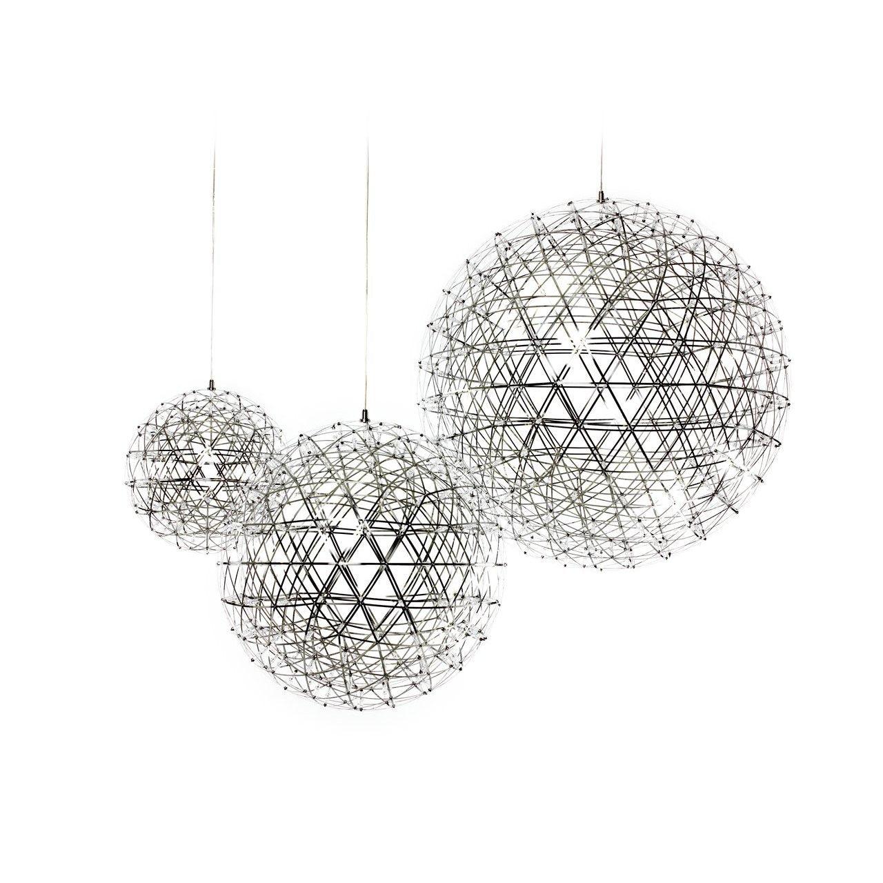 Modern LED Spark Ball Pendant Light Starry Night Fireworks Stainless Steel Chandelier