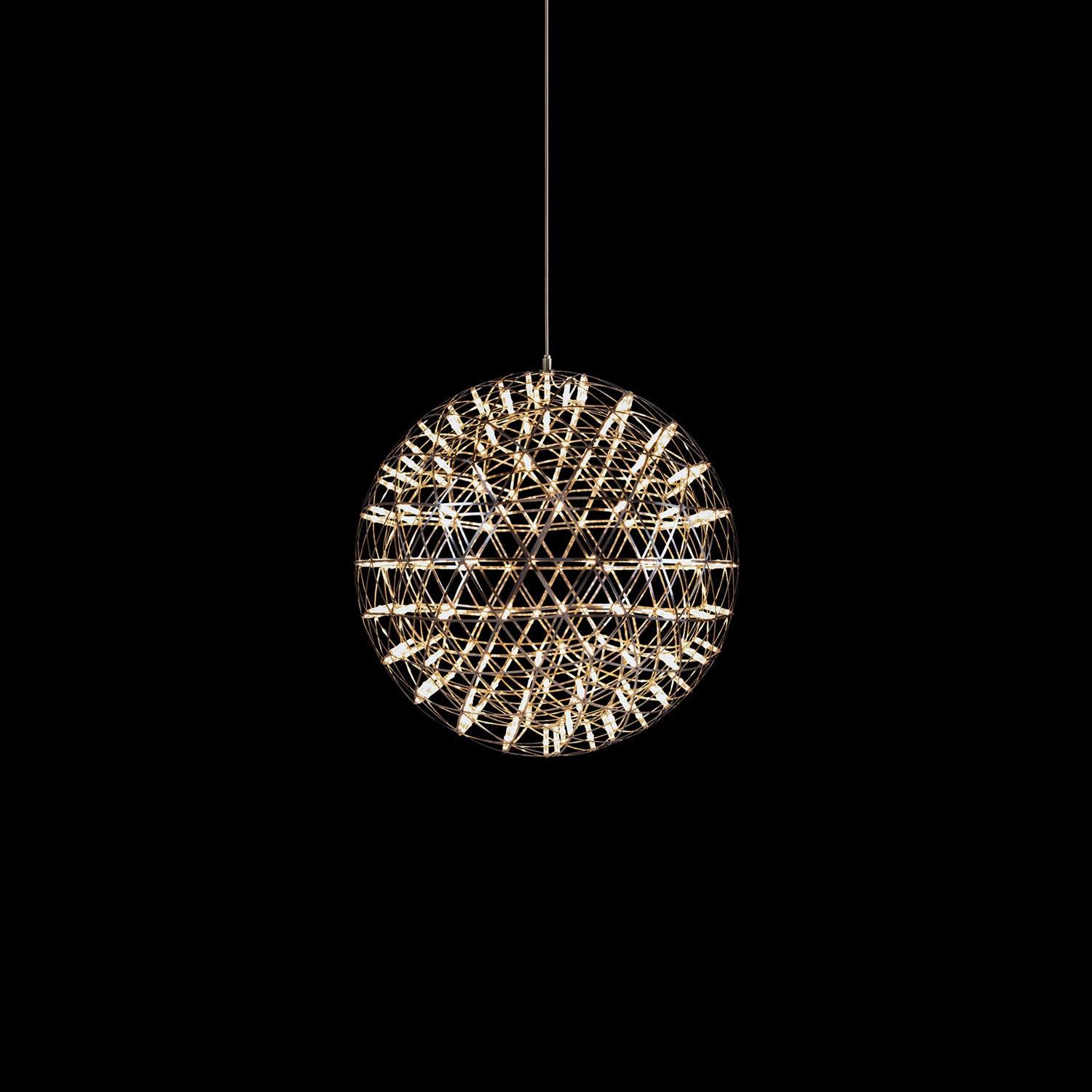 Modern LED Spark Ball Pendant Light Starry Night Fireworks Stainless Steel Chandelier