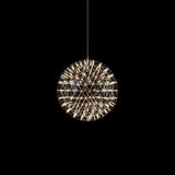 Modern LED Spark Ball Pendant Light Starry Night Fireworks Stainless Steel Chandelier