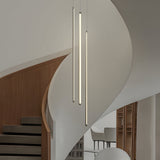 Modern LED Spiral Multi Strip Chandelier for High Ceiling Staircase and Villa