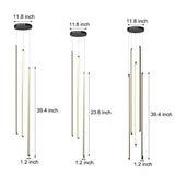 Modern LED Spiral Multi Strip Chandelier for High Ceiling Staircase and Villa