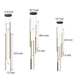 Modern LED Spiral Multi Strip Chandelier for High Ceiling Staircase and Villa