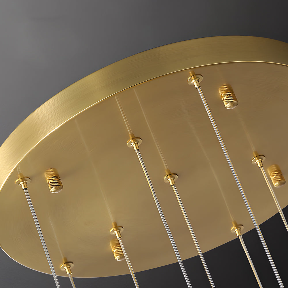 Modern LED Spiral Staircase Chandelier with Pineapple Glass Globes Multi Light Pendant for High Ceilings