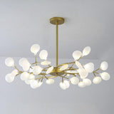 Modern LED Sputnik Bubble Chandelier with White Acrylic Shades and Nordic Metal Frame