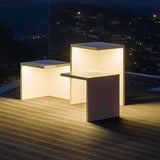 Modern LED Square Cube Garden Stool Light Waterproof Outdoor Landscape Table Lamp