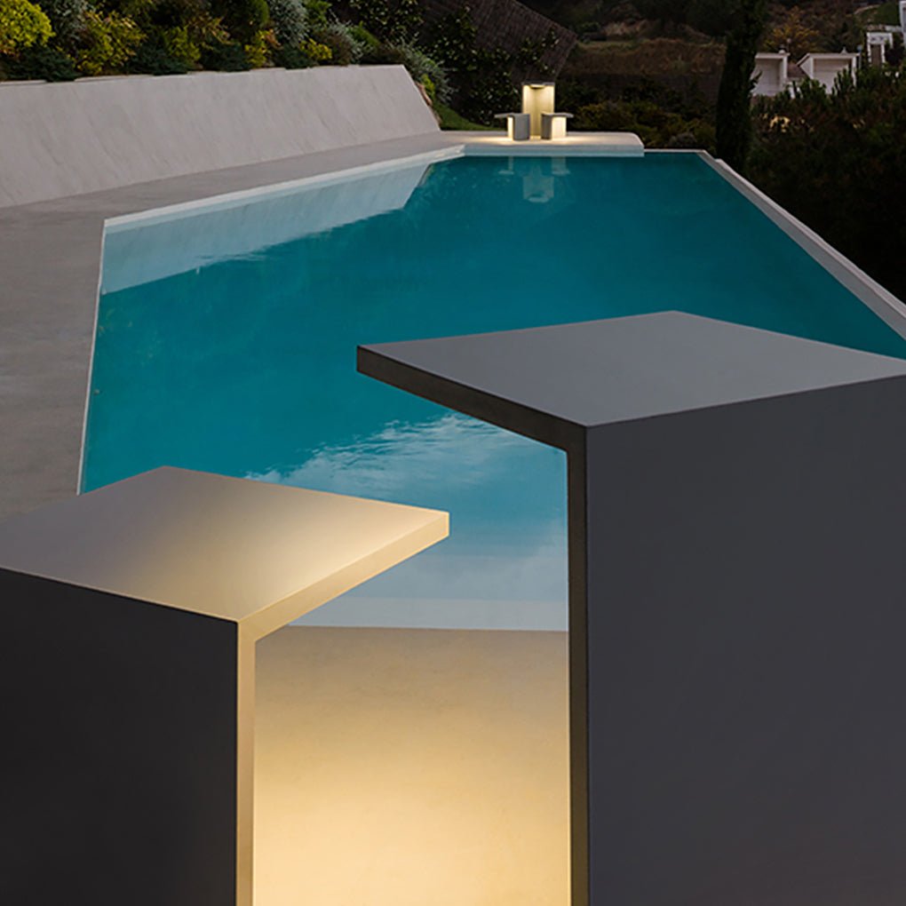 Modern LED Square Cube Garden Stool Light Waterproof Outdoor Landscape Table Lamp