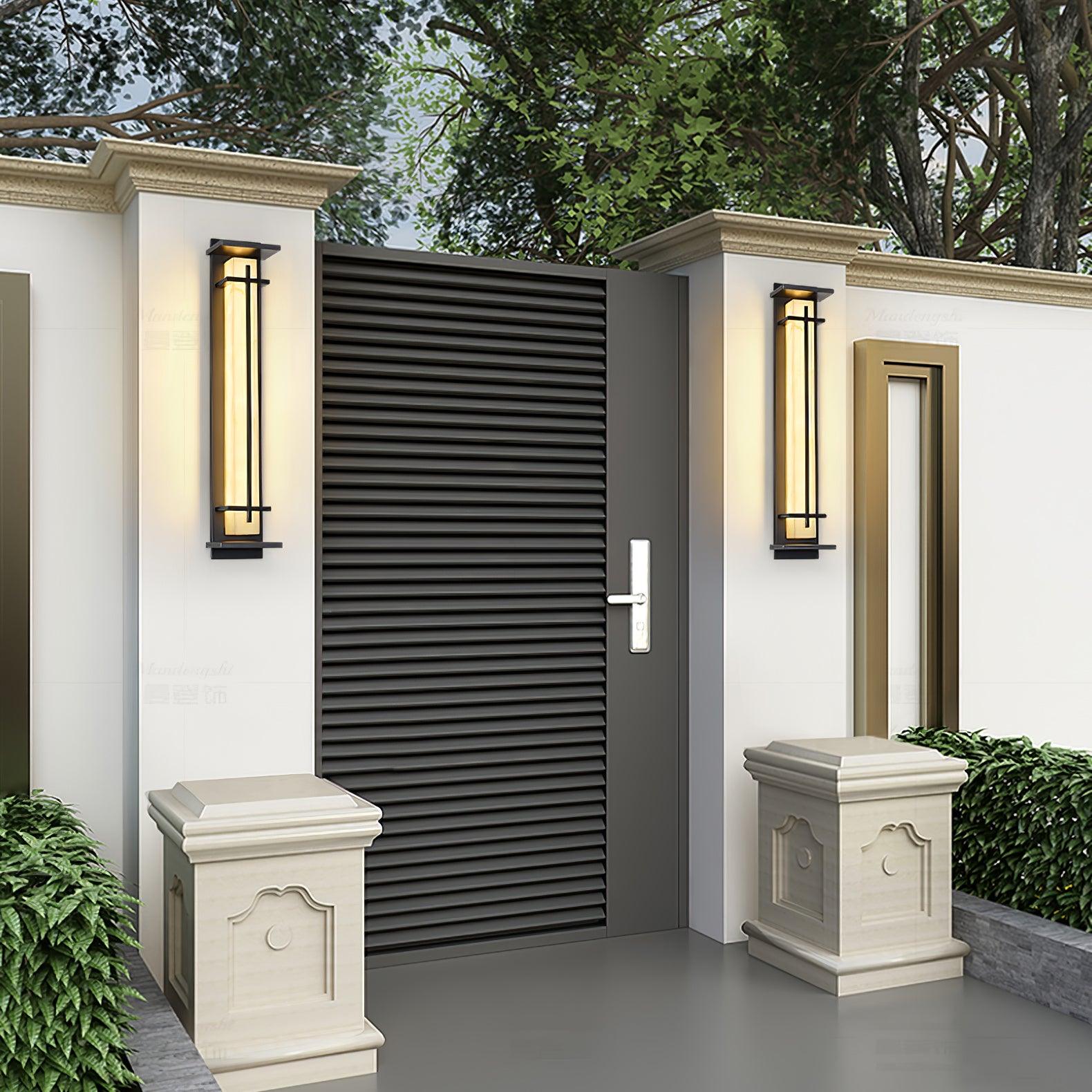 Modern LED Square Outdoor Wall Sconce IP65 Waterproof Exterior Light for Garden Path