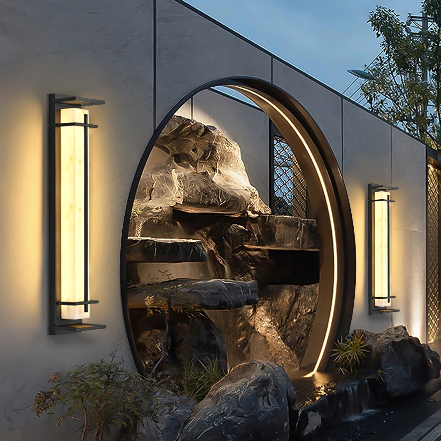 Modern LED Square Outdoor Wall Sconce IP65 Waterproof Exterior Light for Garden Path
