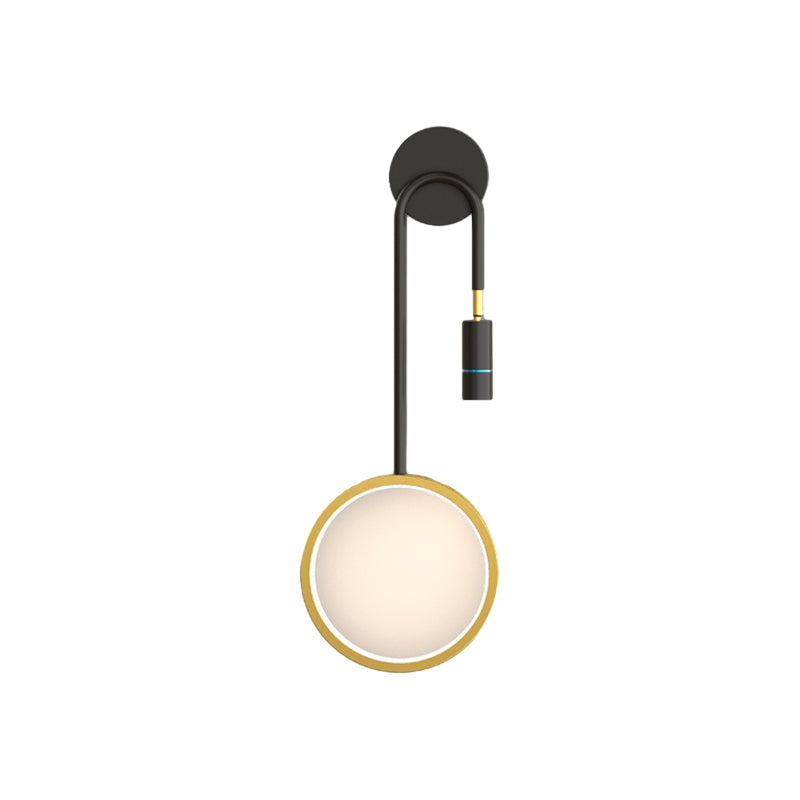 Modern LED Star Ring Wall Sconce with Three Step Dimming and Spotlight Gold and Black