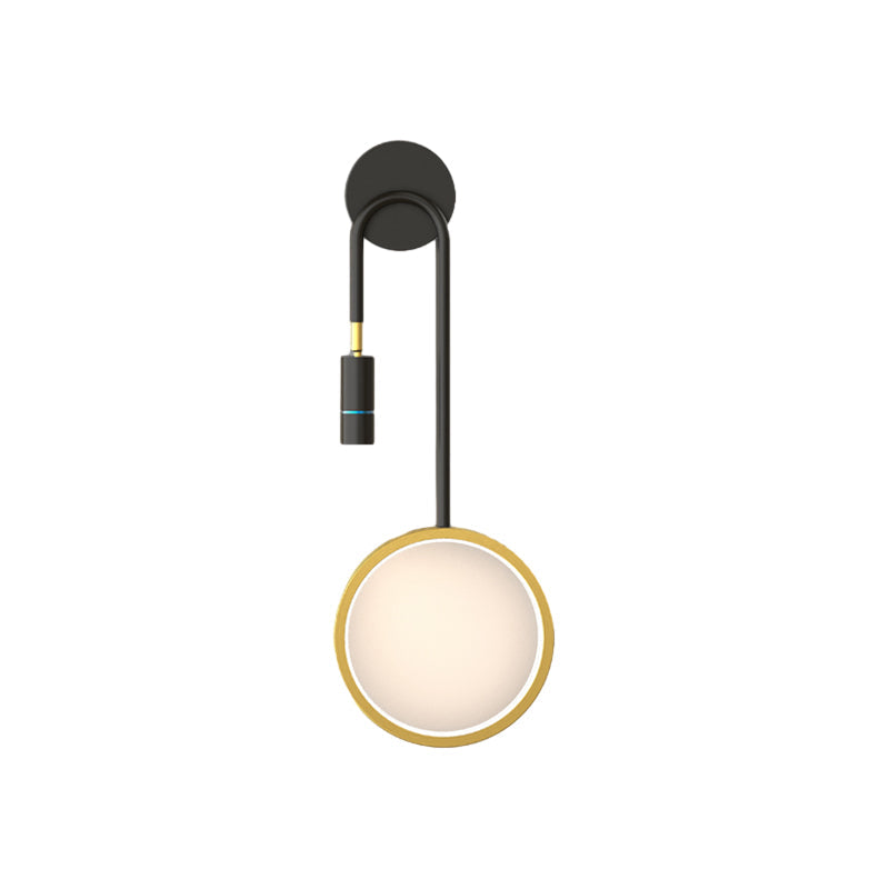 Modern LED Star Ring Wall Sconce with Three Step Dimming and Spotlight Gold and Black