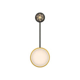 Modern LED Star Ring Wall Sconce with Three Step Dimming and Spotlight Gold and Black