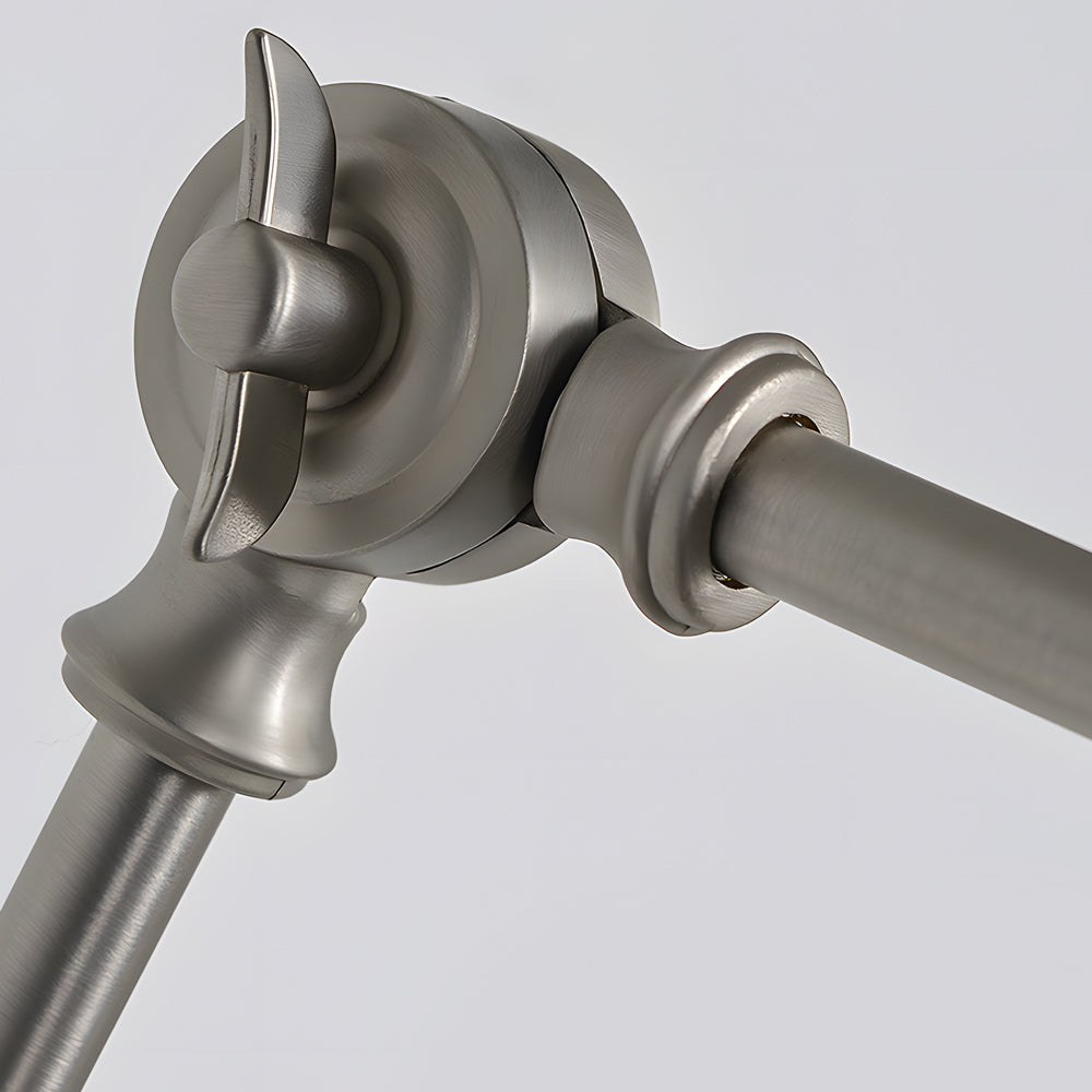 Modern LED Swing Arm Wall Sconce with 3 Adjustable Joints and Dimmable Light for Bedside Reading