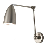 Modern LED Swing Arm Wall Sconce with 3 Adjustable Joints and Dimmable Light for Bedside Reading