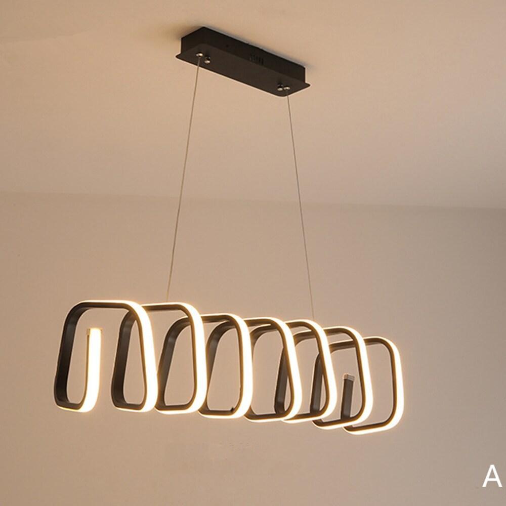 Modern LED Triangular Pendant Light Dimmable Acrylic Ceiling Fixture for Kitchen and Dining Room
