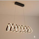 Modern LED Triangular Pendant Light Dimmable Acrylic Ceiling Fixture for Kitchen and Dining Room