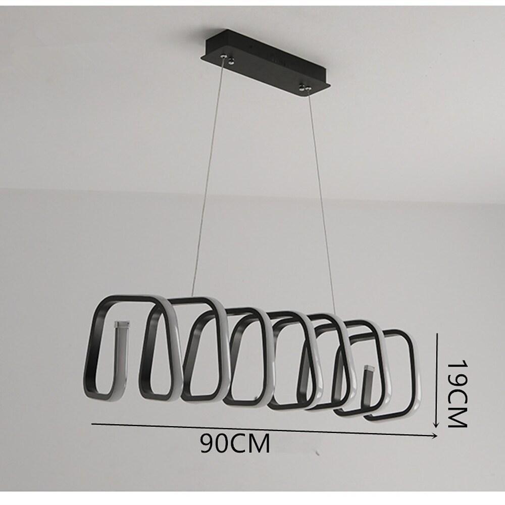 Modern LED Triangular Pendant Light Dimmable Acrylic Ceiling Fixture for Kitchen and Dining Room