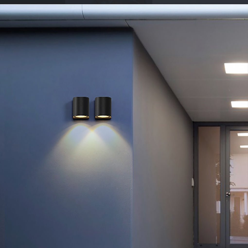 Modern LED Up and Down Outdoor Wall Sconce Waterproof Aluminum Exterior Lighting for Porch and Garden