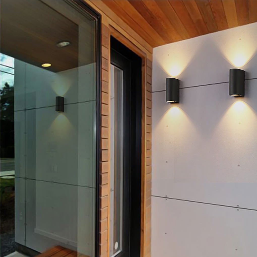 Modern LED Up and Down Outdoor Wall Sconce Waterproof Aluminum Exterior Lighting for Porch and Garden