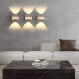 Modern LED Up and Down Outdoor Wall Sconce Waterproof Exterior Porch Lamp in Aluminum