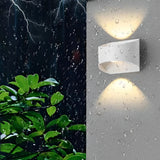 Modern LED Up and Down Outdoor Wall Sconce Waterproof Exterior Porch Lamp in Aluminum