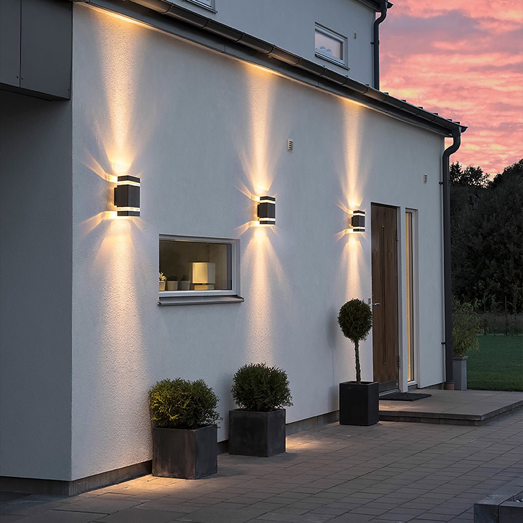 Modern LED Up and Down Outdoor Wall Sconce Waterproof IP54 Porch and Garden Light