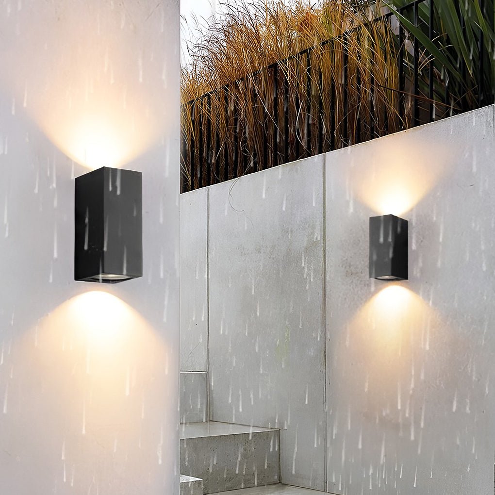 Modern LED Up and Down Outdoor Wall Sconce Waterproof IP65 Aluminum Exterior Porch Light