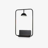 Modern LED Wall Sconce with Integrated Display Shelf Functional Metal Downlight Wall Lamp