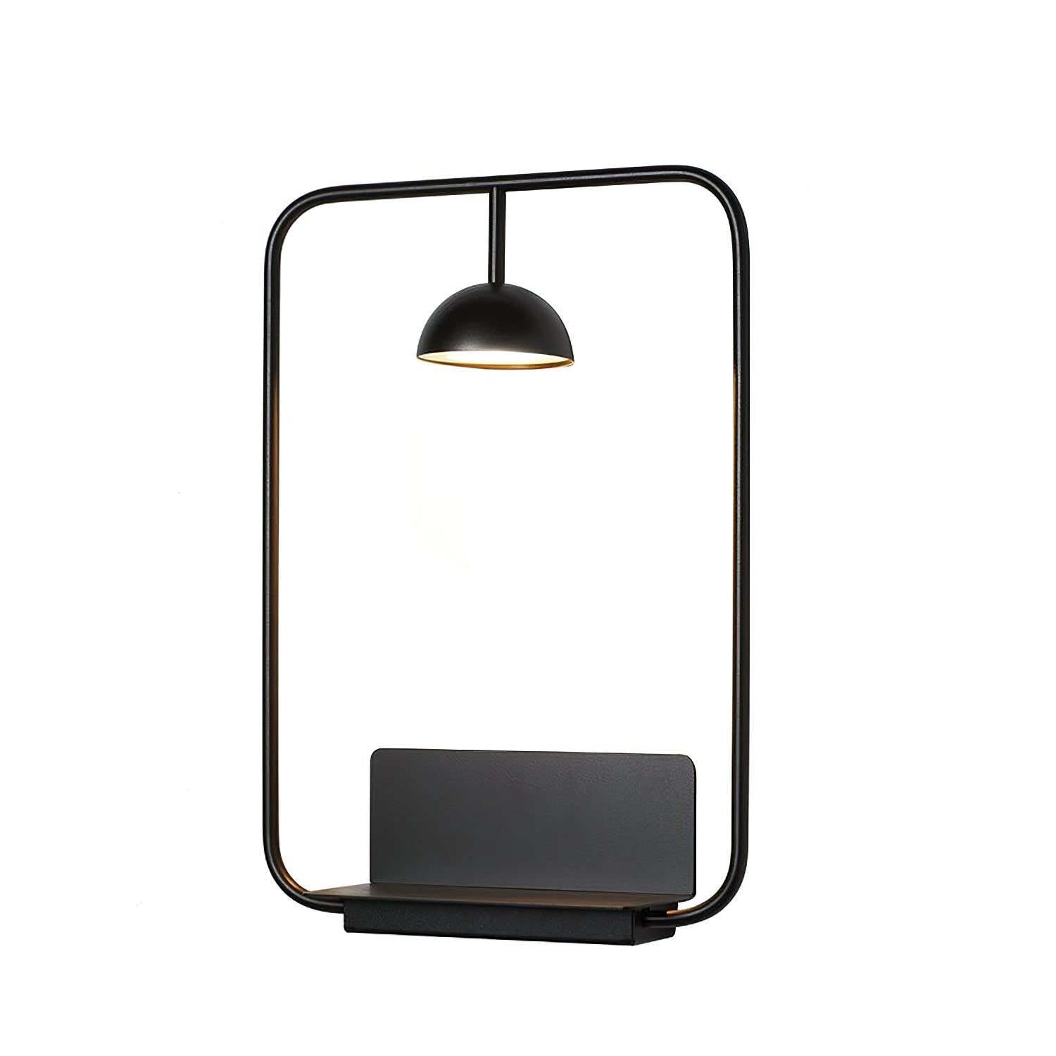 Modern LED Wall Sconce with Integrated Display Shelf Functional Metal Downlight Wall Lamp