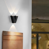 Modern LED Waterproof Outdoor Wall Lamp Creative Letter Shaped N V W Aluminum Garden Sconce
